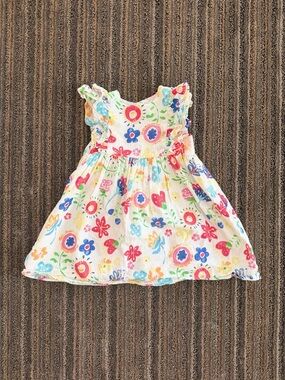 Pippa & Julie White Floral Print Sundress with Multicolor Flowers